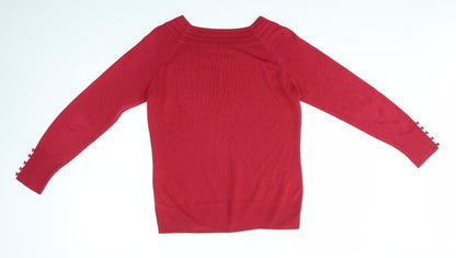 Womens UK Size 12 M&S Pink Pullover Jumper