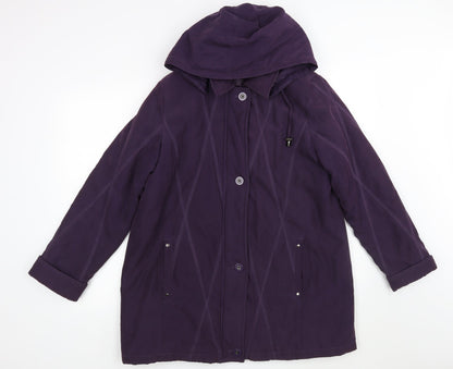 Womens UK Size M BM Purple Overcoat