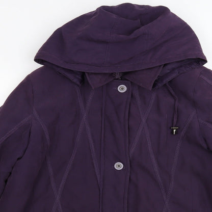 Womens UK Size M BM Purple Overcoat