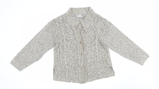 Womens UK Size M Express Grey Cardigan Jumper