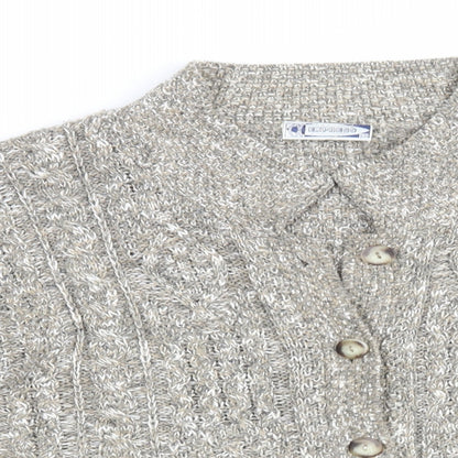 Womens UK Size M Express Grey Cardigan Jumper