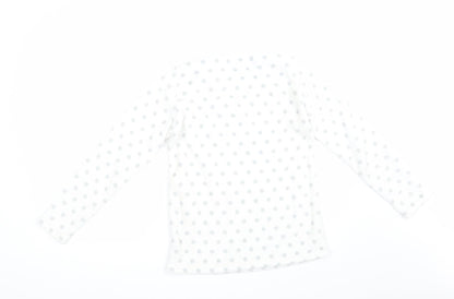 Primark Girls White Polka Dot  Top Pyjama Top Size 12 Years  - Penguin