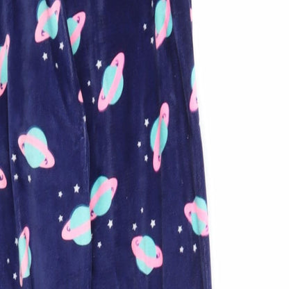 M&Co Girls Blue Geometric   Pyjama Pants Size 11 Years  - Space