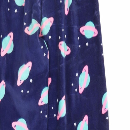 M&Co Girls Blue Geometric   Pyjama Pants Size 11 Years  - Space
