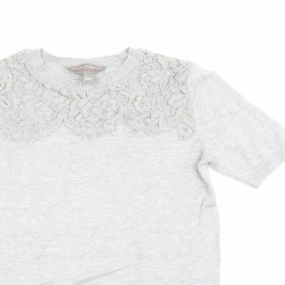 Womens UK Size 6 Dorothy Perkins Grey Basic T-Shirt