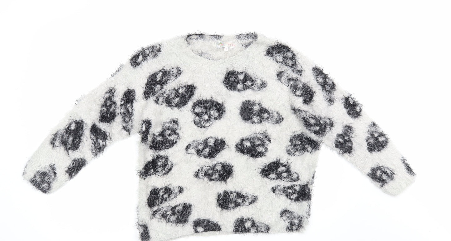 Womens UK Size S Cameo Rose Grey Pullover Jumper