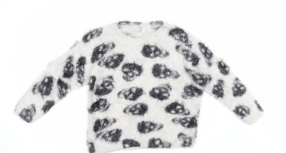 Womens UK Size S Cameo Rose Grey Pullover Jumper