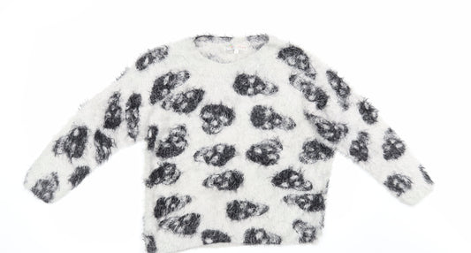 Womens UK Size S Cameo Rose Grey Pullover Jumper
