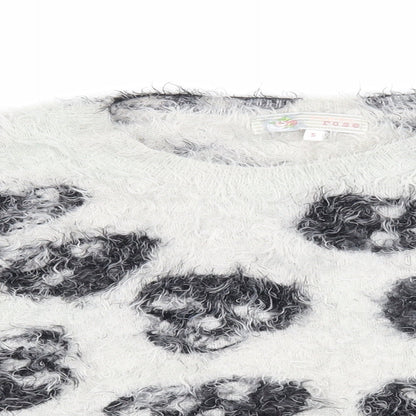 Womens UK Size S Cameo Rose Grey Pullover Jumper