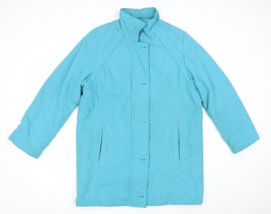 Klass Womens Blue   Overcoat Blazer Size M