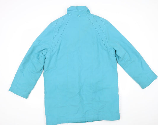 Klass Womens Blue   Overcoat Blazer Size M