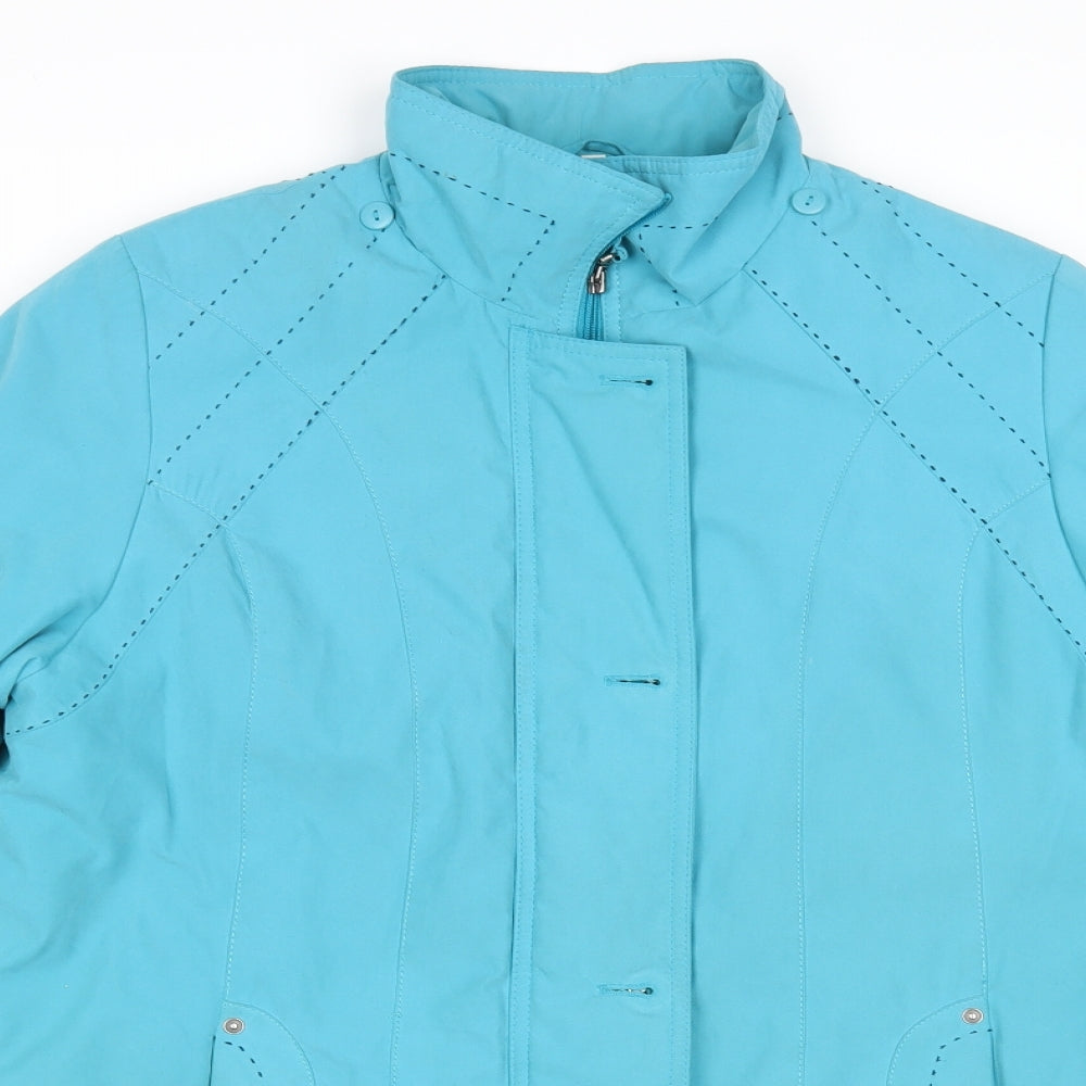 Klass Womens Blue   Overcoat Blazer Size M