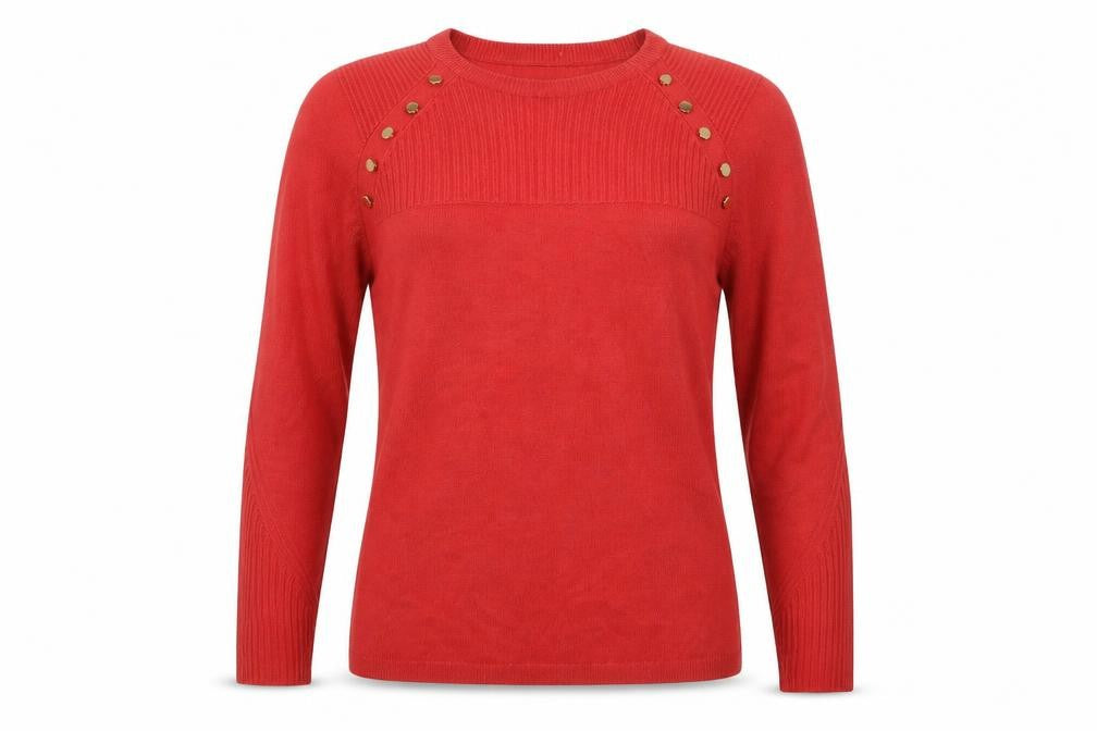 Womens UK Size M Per Una Red Pullover Jumper