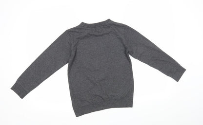 Crafted Girls Grey   Pullover Sweatshirt Size 9-10 Years  - Tiger