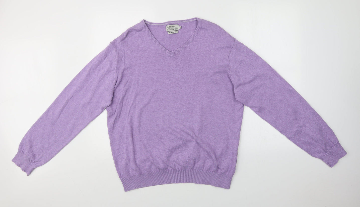 TU Mens Purple   Pullover Jumper Size L