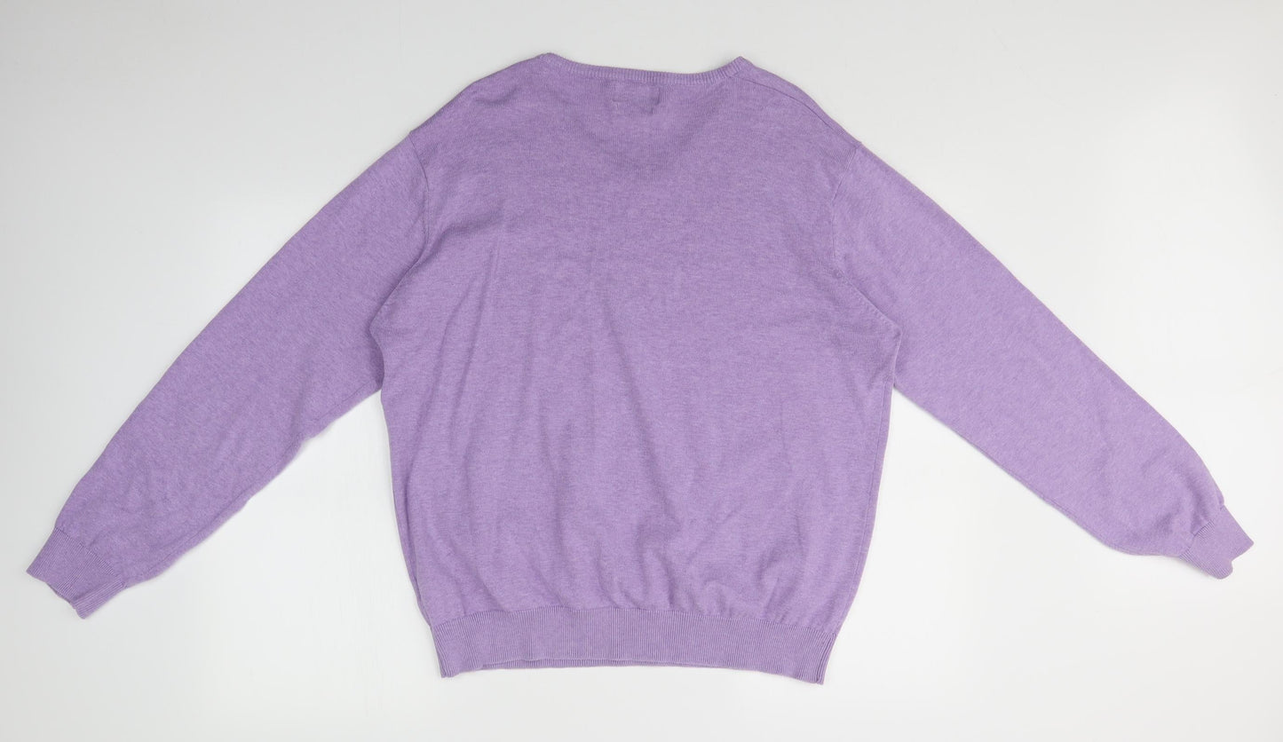 TU Mens Purple   Pullover Jumper Size L