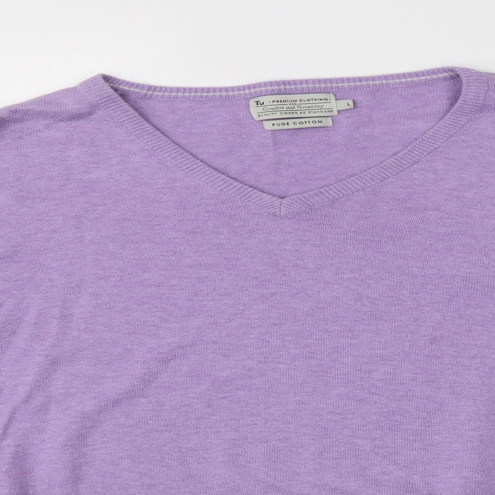 TU Mens Purple   Pullover Jumper Size L