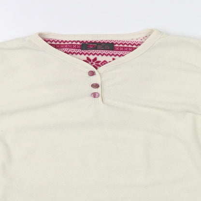 Primark Womens White Solid  Top Pyjama Top Size 10