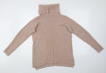 LOVE KNITWEAR Womens Pink Striped  Pullover Jumper Size 10