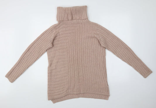 LOVE KNITWEAR Womens Pink Striped  Pullover Jumper Size 10