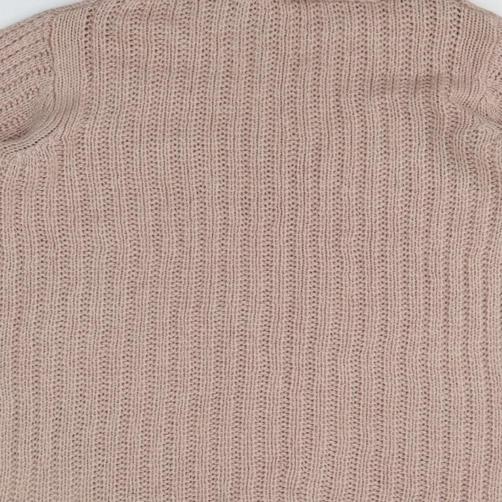 LOVE KNITWEAR Womens Pink Striped  Pullover Jumper Size 10
