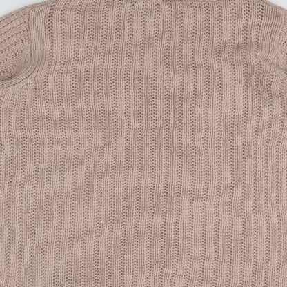 LOVE KNITWEAR Womens Pink Striped  Pullover Jumper Size 10