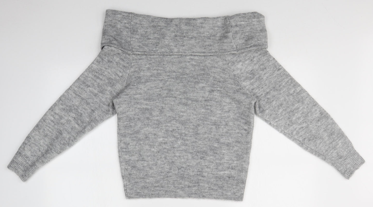 Womens UK Size XS H&M Grey Pullover Jumper