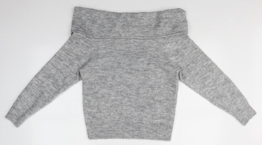 Womens UK Size XS H&M Grey Pullover Jumper