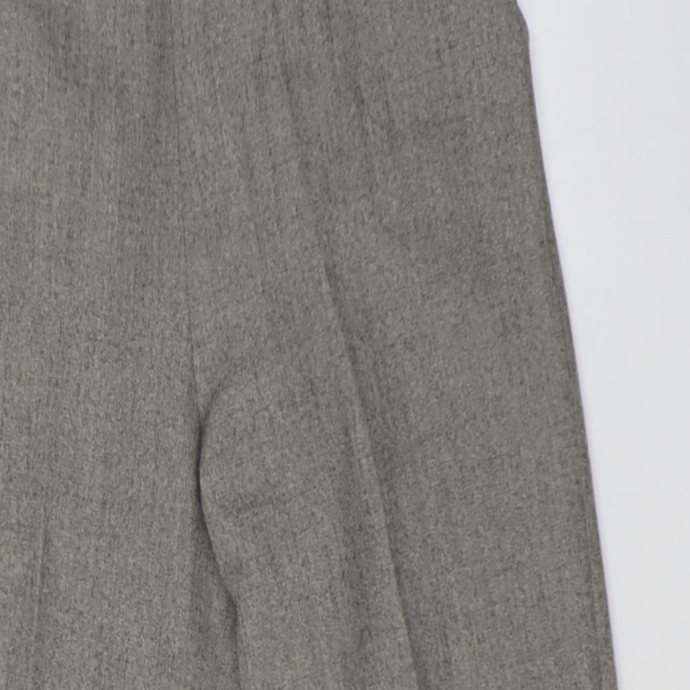 Womens UK Size 14 Preworn Regular Fit Dress Pants Grey Trousers
