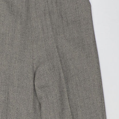 Womens UK Size 14 Preworn Regular Fit Dress Pants Grey Trousers