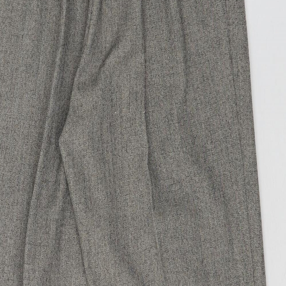 Womens UK Size 14 Preworn Regular Fit Dress Pants Grey Trousers