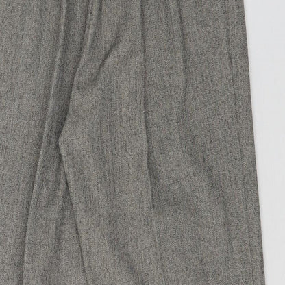 Womens UK Size 14 Preworn Regular Fit Dress Pants Grey Trousers