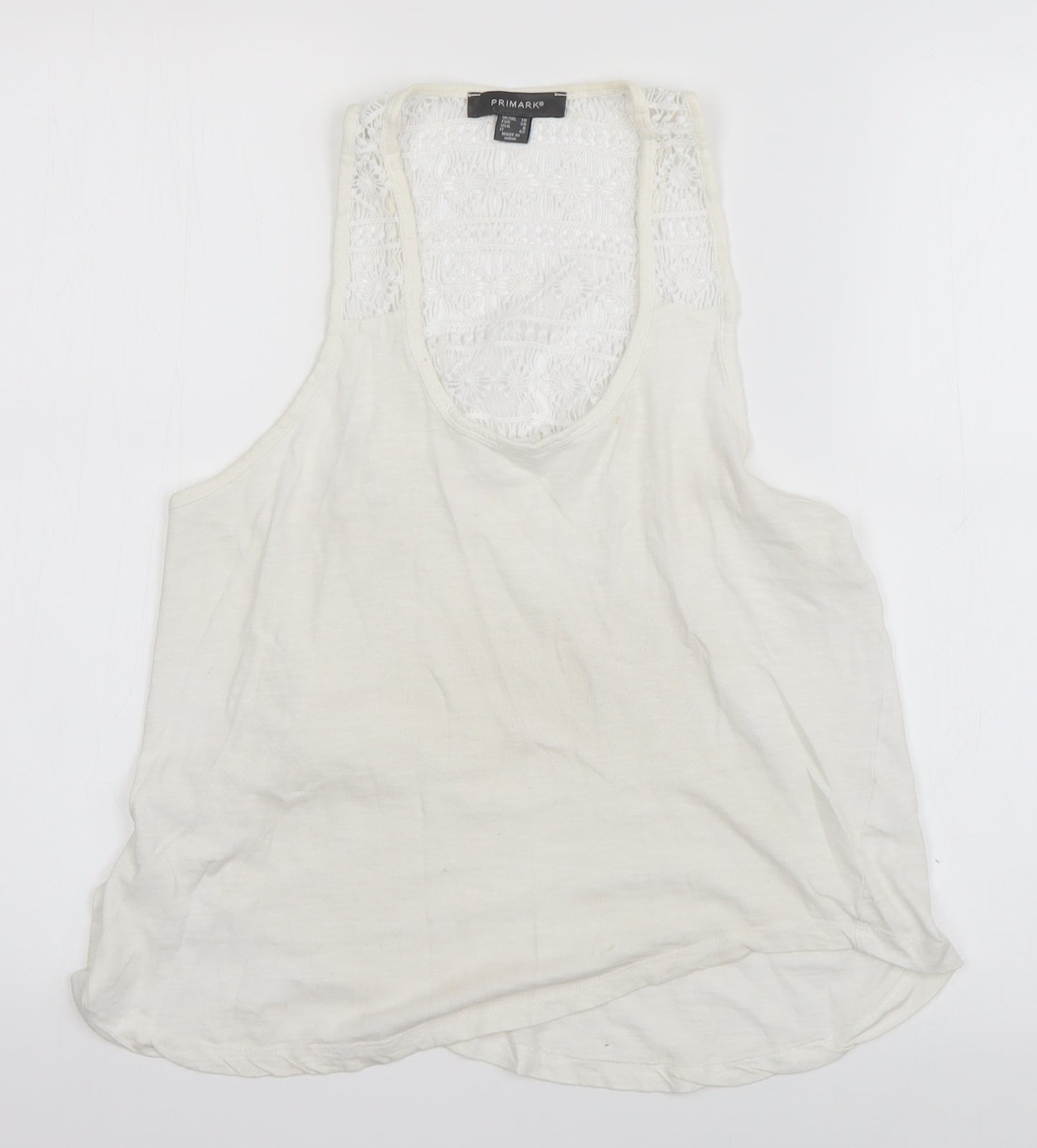 Primark Womens White   Basic Tank Size 10