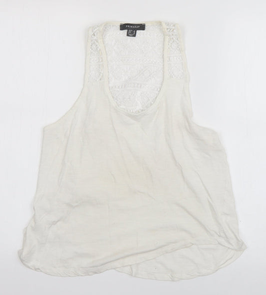 Primark Womens White   Basic Tank Size 10