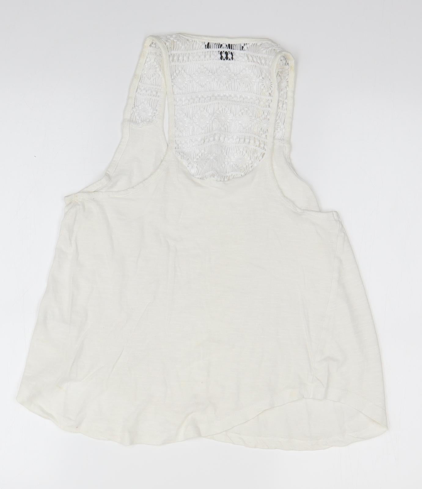 Primark Womens White   Basic Tank Size 10