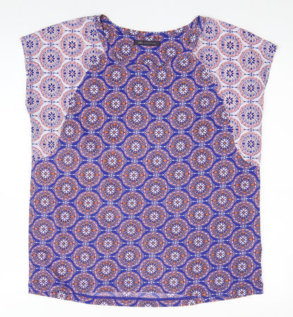 Womens UK Size 14 M&S Blue Basic T-Shirt