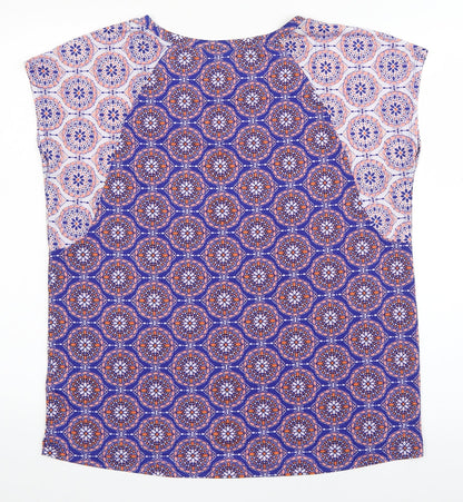 Womens UK Size 14 M&S Blue Basic T-Shirt