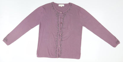 Womens UK Size L reflect collection Grey Cardigan Jumper