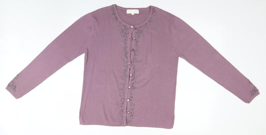Womens UK Size L reflect collection Grey Cardigan Jumper