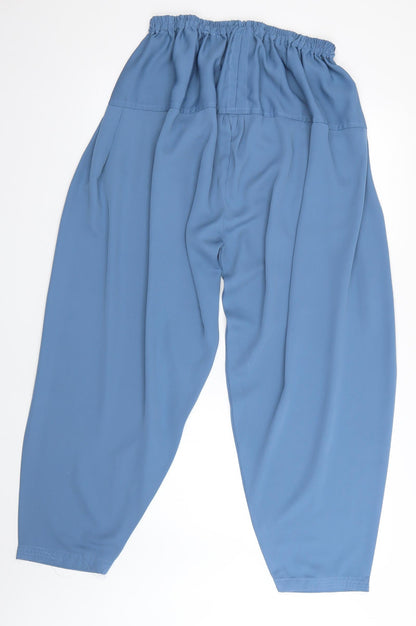 Womens UK Size L Preworn Regular Fit Bloomer Blue Trousers