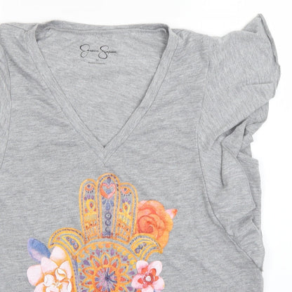 George Simonton Womens Grey   Basic T-Shirt Size M