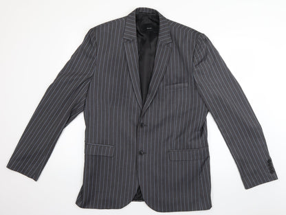 Mens UK Size L H&M Regular Grey Suit Jacket