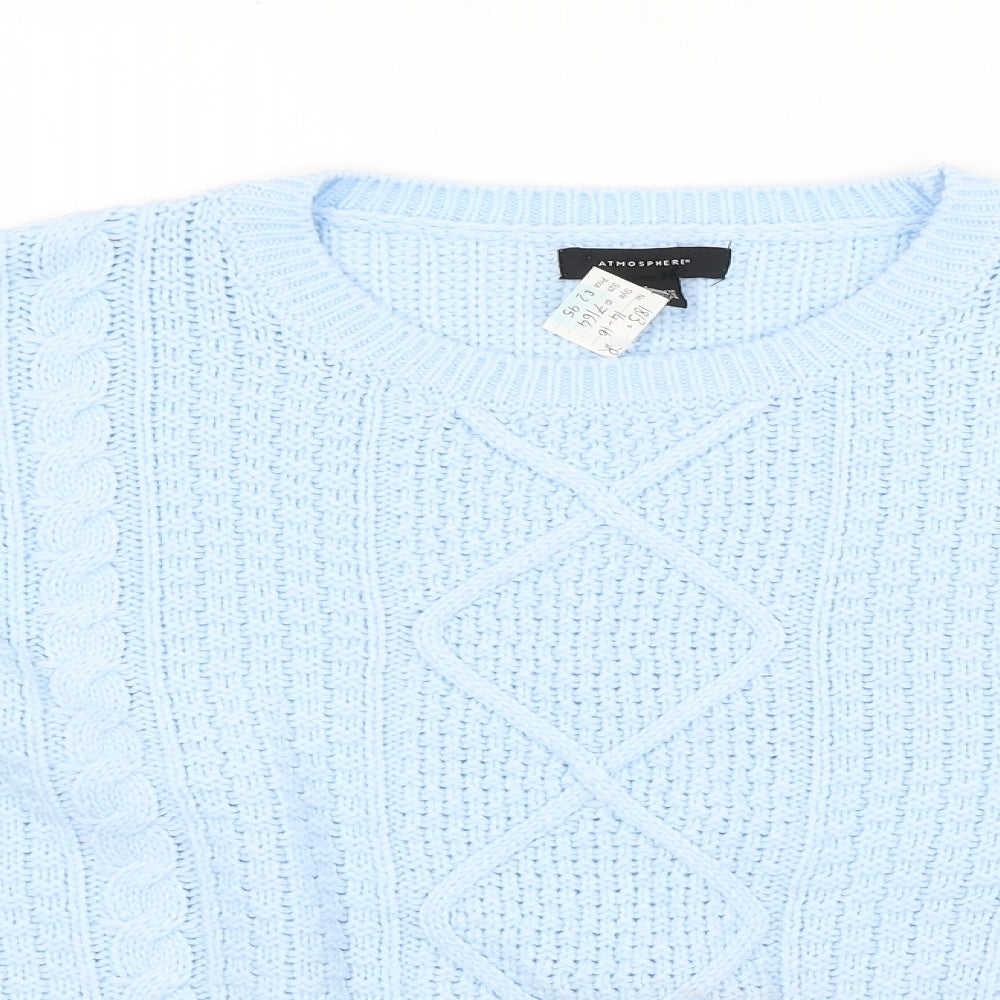 Womens UK Size 14 Atmosphere Blue Pullover Jumper