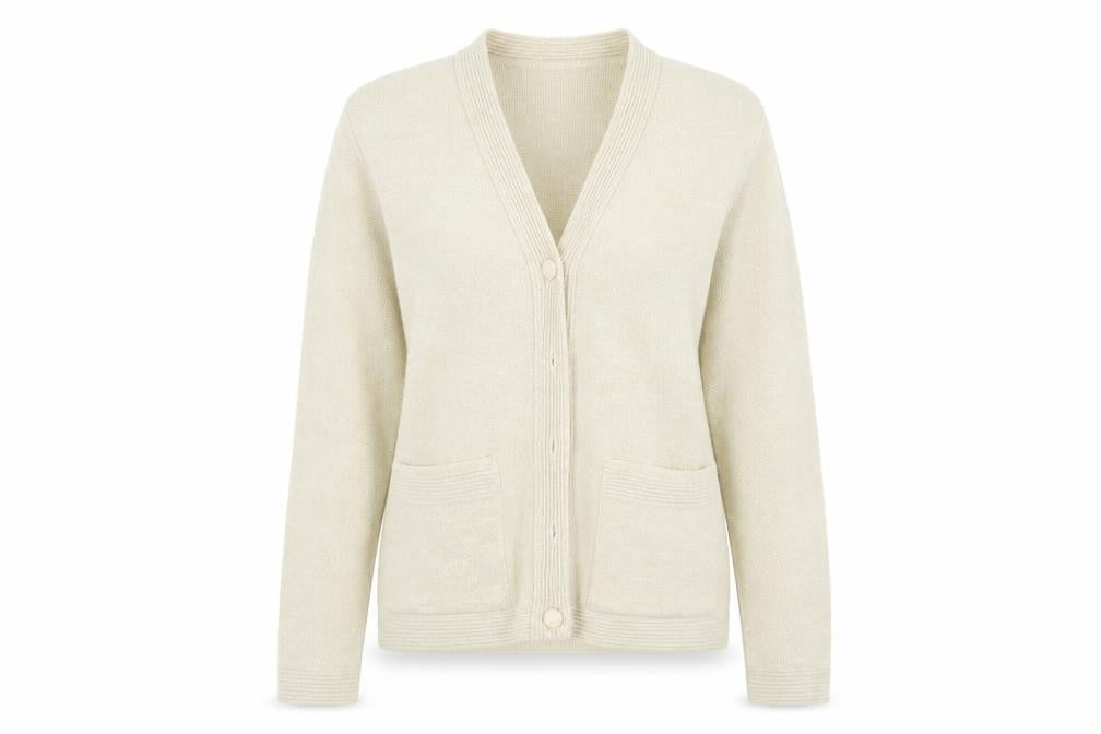 Womens UK Size S Preworn Beige Cardigan Jumper