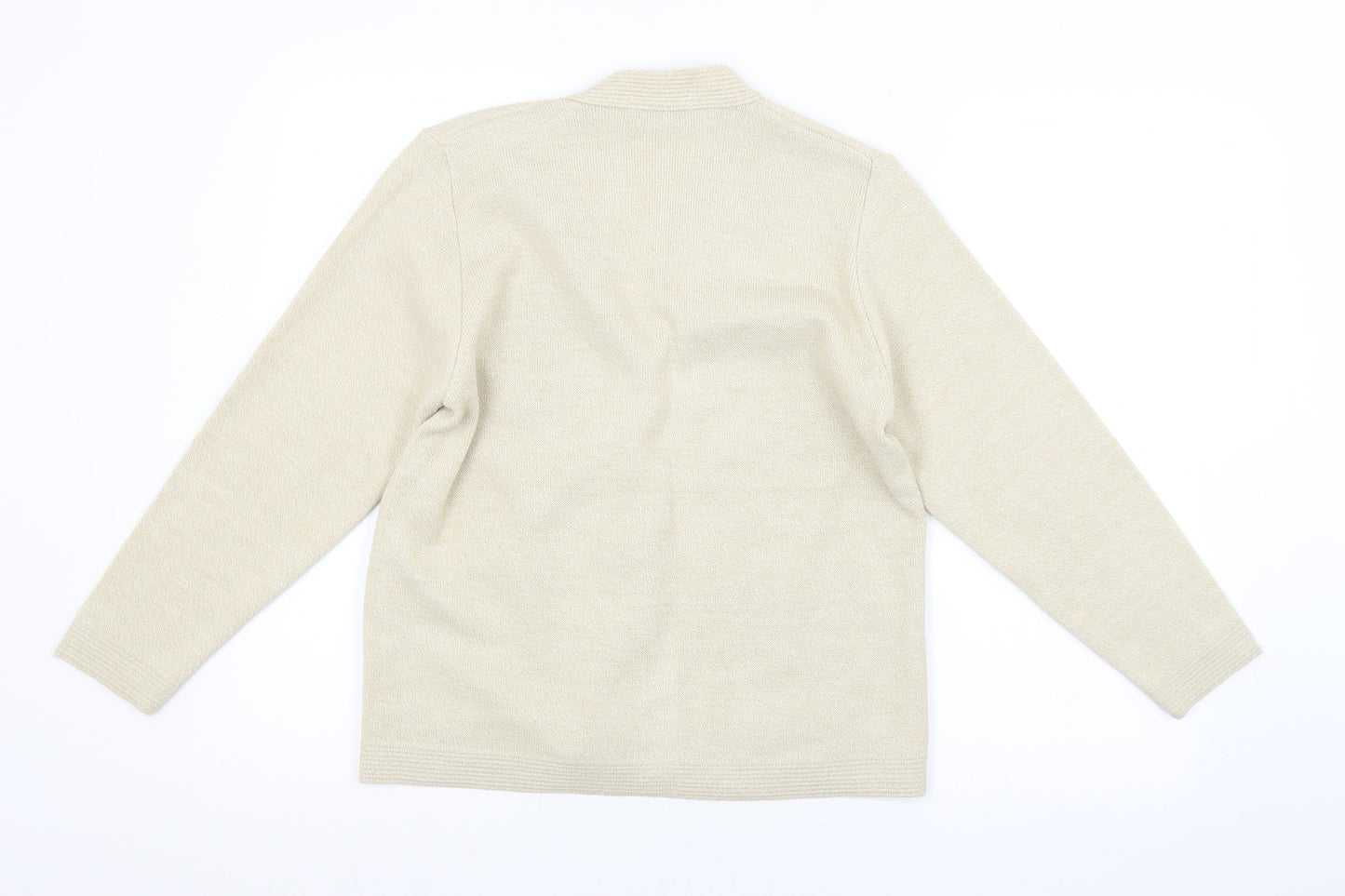 Womens UK Size S Preworn Beige Cardigan Jumper