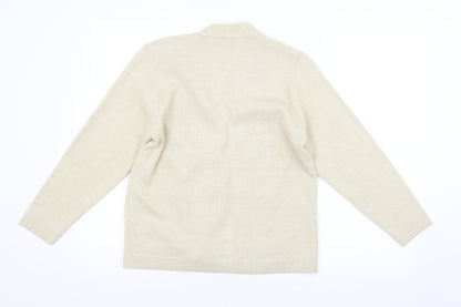 Womens UK Size S Preworn Beige Cardigan Jumper