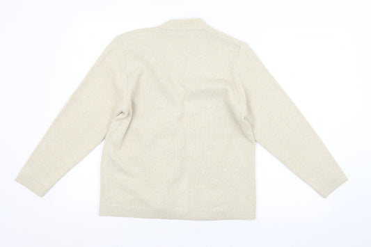 Womens UK Size S Preworn Beige Cardigan Jumper