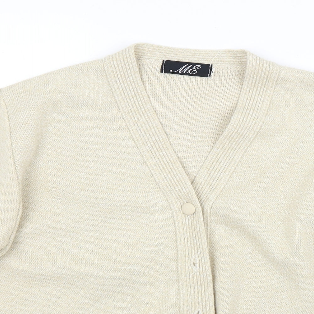 Womens UK Size S Preworn Beige Cardigan Jumper