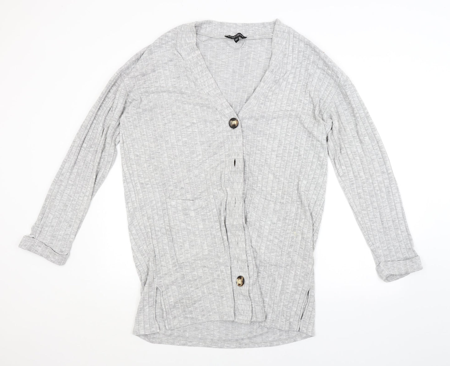 Womens UK Size L Dorothy Perkins Grey Cardigan Jumper