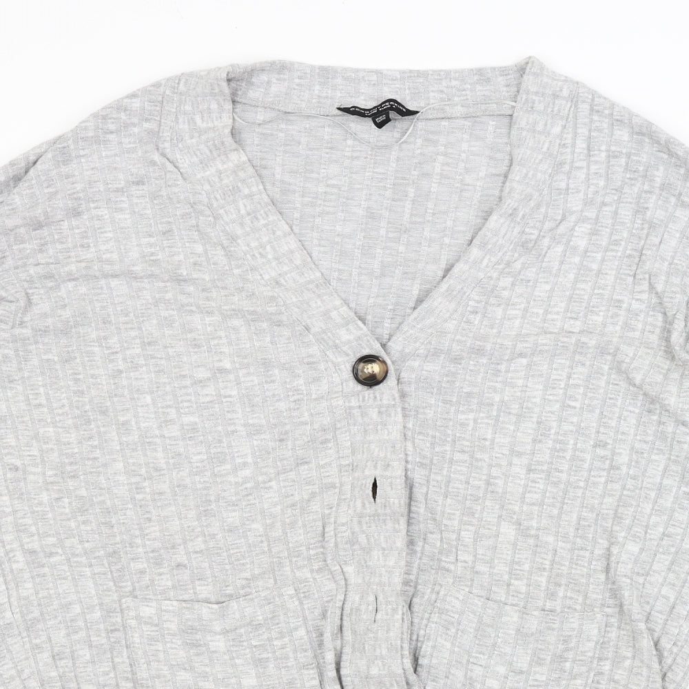 Womens UK Size L Dorothy Perkins Grey Cardigan Jumper